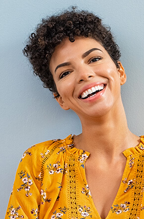 woman with a beautiful, white smile