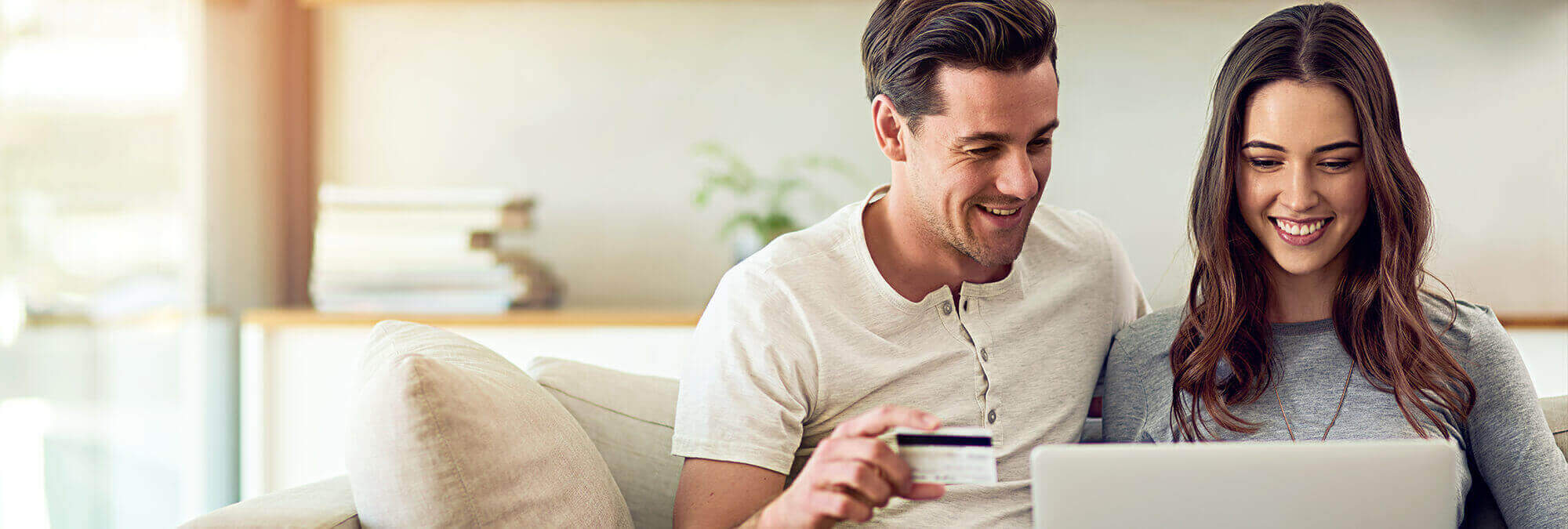 couple paying a bill online together