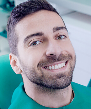 man in dental chair