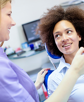 woman at the dentist