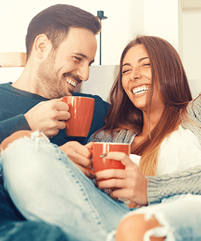 couple drinking coffee